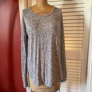 ATHLETA | long sleeve marled gray top M